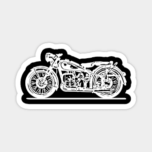 R68 Bike White Sketch Art Magnet