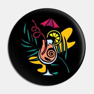 Beach cocktail in abstract print Pin