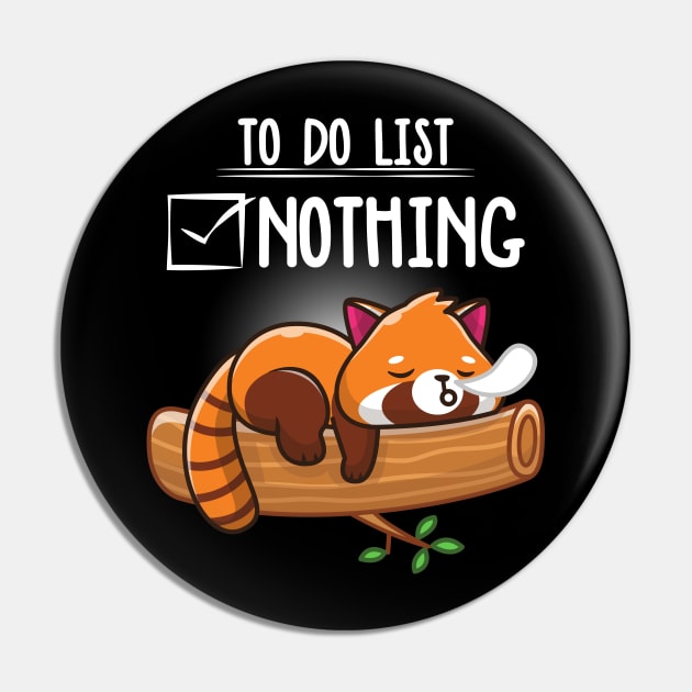 Red panda cute lazy animal To do list Pin by reginaturner