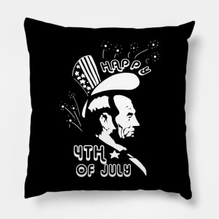 Abe 4th of July Design 1 Pillow