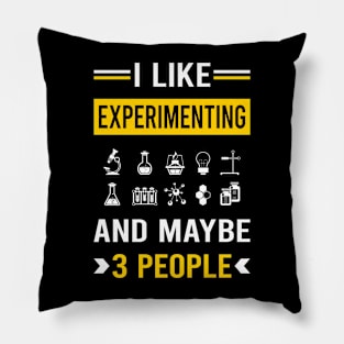 3 People Experimenting Experiment Experimentator Pillow