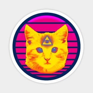 Cat God is Watching Magnet