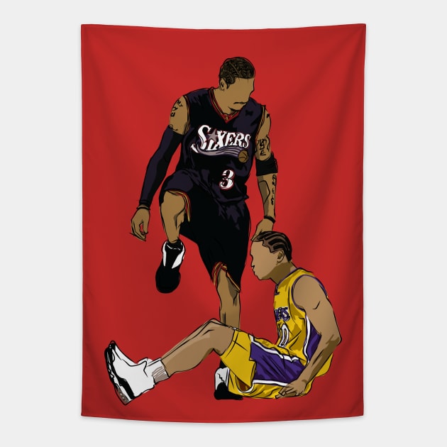 Allen Iverson Step Over Sketch Tapestry by rattraptees