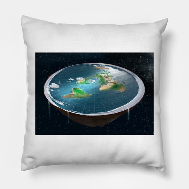Flat Earth, illustration (C040/3991) Pillow by SciencePhoto