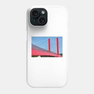 Red Bridge, Suspension Bridge, Mersch, Luxembourg, Europe Phone Case