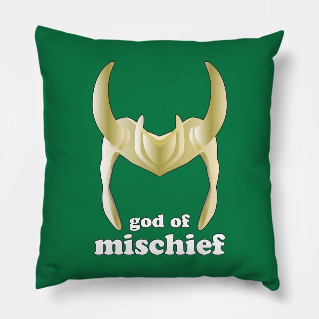GOD OF MISCHIEF Pillow by Hou-tee-ni Designs