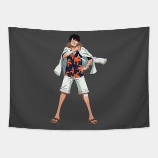 Luffy One Piece Gold Tapestry