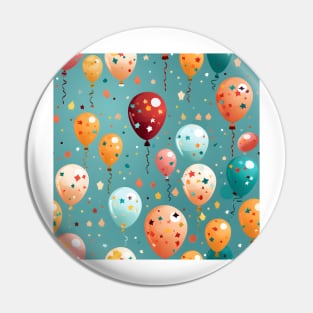 Happy Birthday Party Celebration Pattern 4 Pin