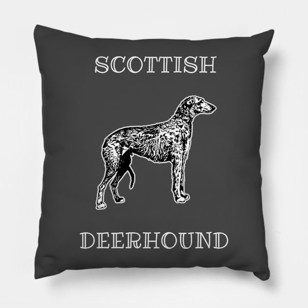 Cute Scottish Deerhound Dogs Pet Owners Pillow by egcreations