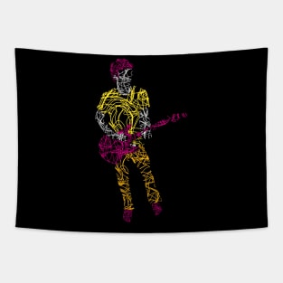 Guitarist Modern Style Design Tapestry