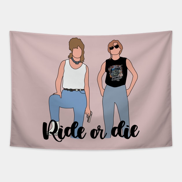 ride or die Tapestry by aluap1006