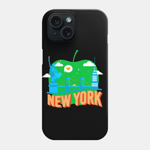 Big Apple New York Statue of Liberty USA Phone Case by maximfox