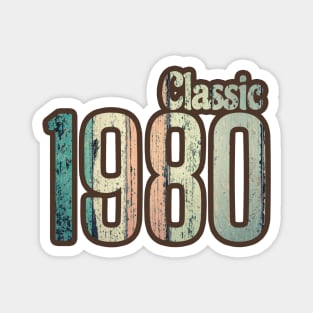 Classic 1980, Vintage 1980, 40th Birthday, Gift For Grandpa, Grandma Magnet