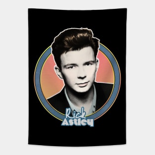 Rick Astley 80s Aesthetic Tribute Design Tapestry