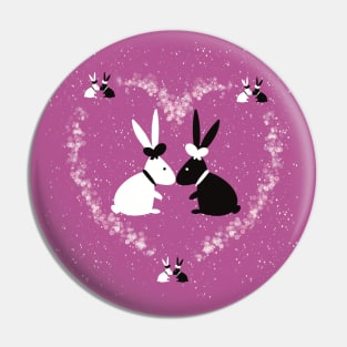 Rabbit purple wedding Pin