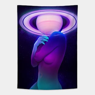 Saturn Head Tapestry