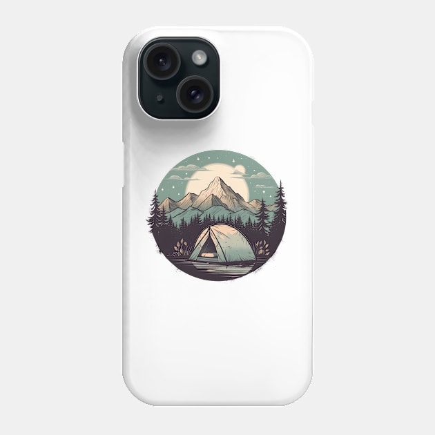 Moon Camping Lover Phone Case by PixelArt