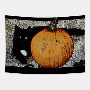 Little Pumpkin - Halloween Kitty Tapestry