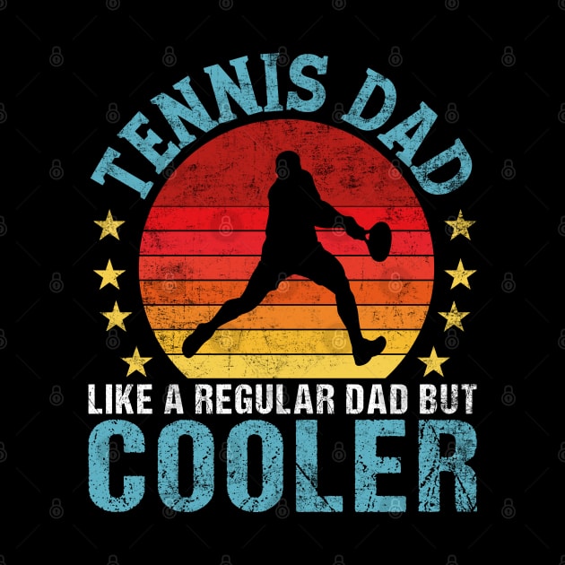 Tennis Dad Father's Day Vintage Retro Distressed Style by missalona