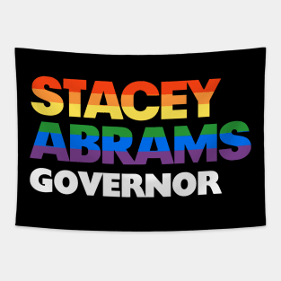 Stacey Abrams 2022 LGBT Rainbow Design: Stacy Abrams For Georgia Governor Tapestry