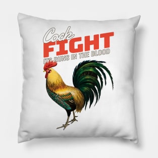 Antique Rooster Painting Pillow