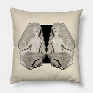 Greek sculpture drawing Pillow