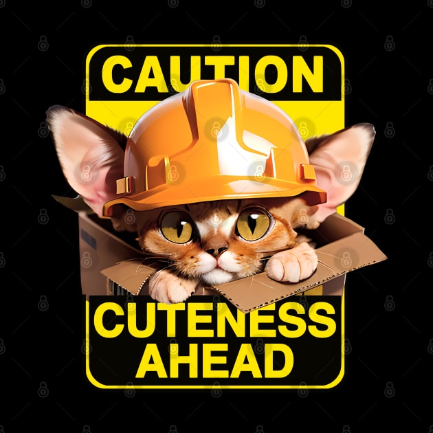 Devon Rex Cat Wearing Hardhat by CGI Studios