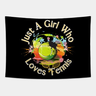 Just a Girl Who Loves Tennis Tapestry