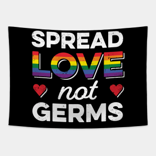 LGBT Pride Social Distancing Quarantine Spread Love Not Germs Tapestry