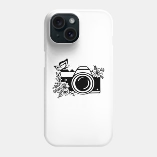 Floral Camera Shirt, Watercolor Shirt, Cameraman Shirt, Gardening Shirt, Watercolor Lover , Camera Lover, Gift For Photo Lover, Floral Shirt Phone Case