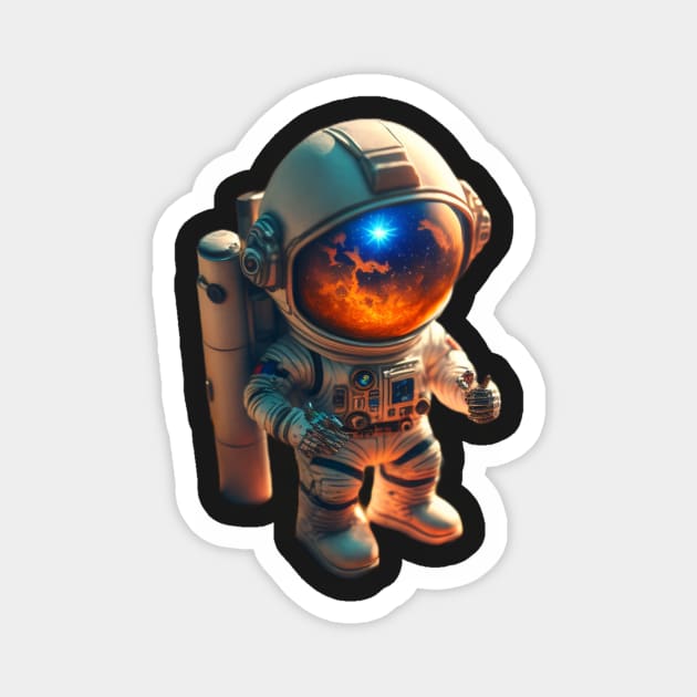 Astronaut Cat Magnet by Bam-the-25th