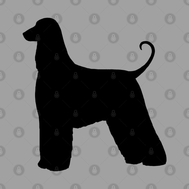 Afghan Hound Dog Breed Silhouette by Coffee Squirrel