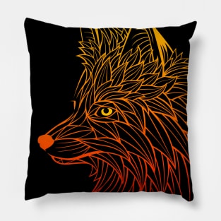 Awesome Fox lines Pillow