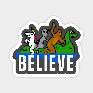 Mythical Creatures Riding Loch Ness Monster Magnet