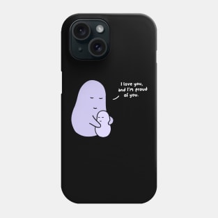 Hug - I Love You (Black) Phone Case