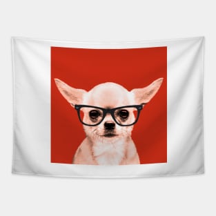 Pop Art Chihuahua in Red Background - Print / Home Decor / Wall Art / Poster / Gift / Birthday / Chihuahua Lover Gift / Animal print Canvas Print Tapestry