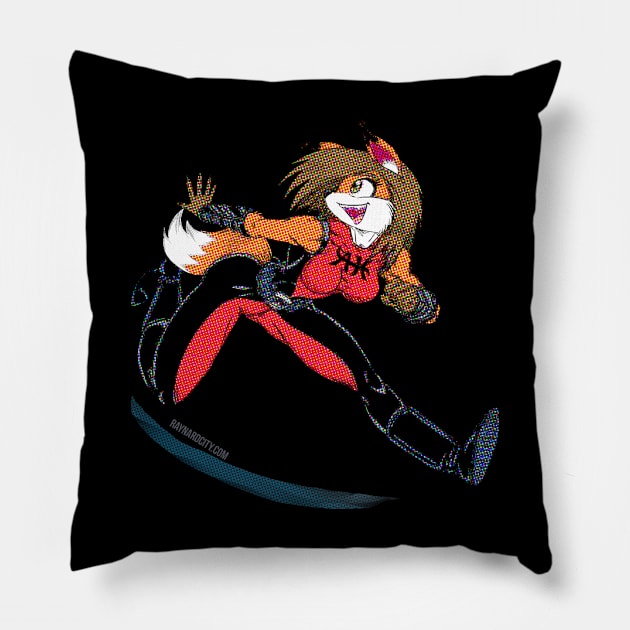 AK Girl (Nicholas Webb design) Pillow by Reynard City