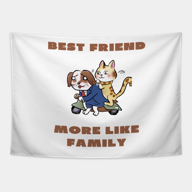 Best friend more like family Tapestry by IOANNISSKEVAS