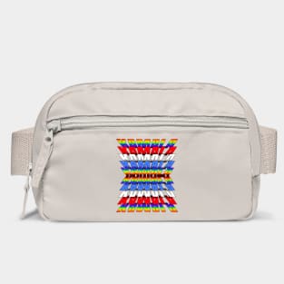 KAMALA in Red White Blue and Rainbow repeating reflecting letters Bag