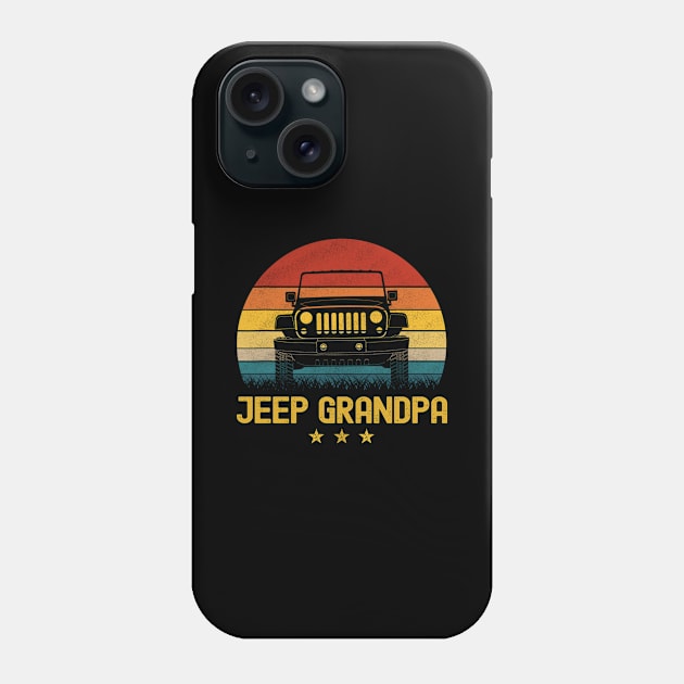 Vintage Jeep Jeep Grandpa Jeep men Jeeps Lover Phone Case by Jane Sky