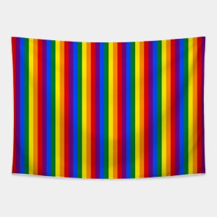 Mini Vertical Gay Pride Rainbow Beach Stripes Tapestry