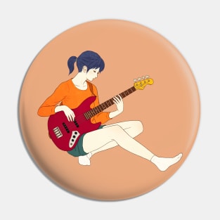 Bass girl Pin