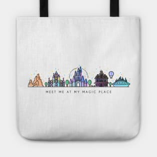 Meet me at my Magic Place. Happiest Place on Earth Vector Artwork Design Tote