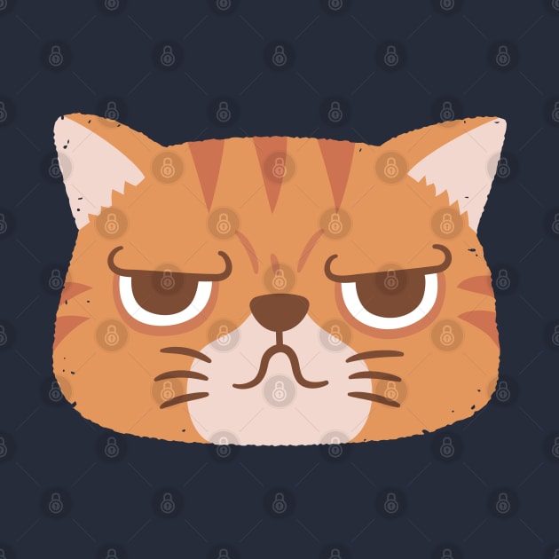 Funny Orange Tabby Cat With Grumpy Face by rustydoodle