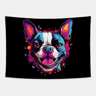 Boston Terrier Smiling Tapestry