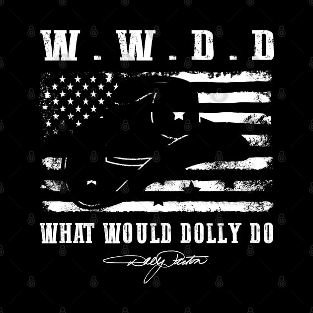 American Flag What Would Dolly Do by Symmetry Stunning Portrait