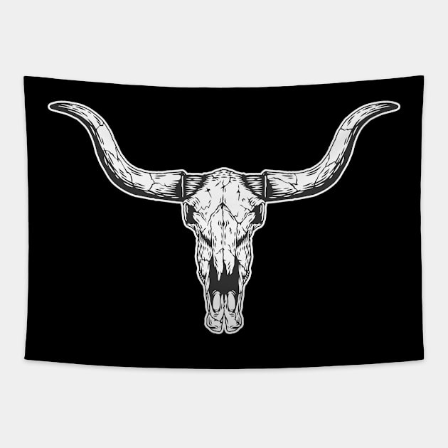 Bulls bone head Tapestry by Shankara