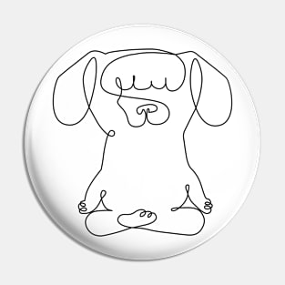 One Line Dachshund Easy Pose Pin