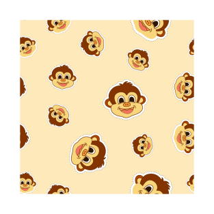 Cute Monkey Cutout Pattern T-Shirt