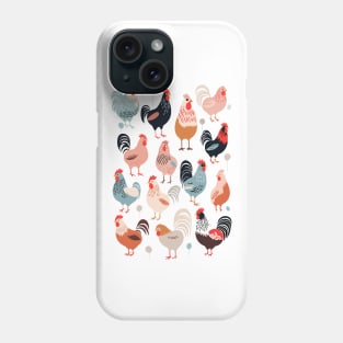 Chick Magnet: Retro Style Chicken Tee Phone Case
